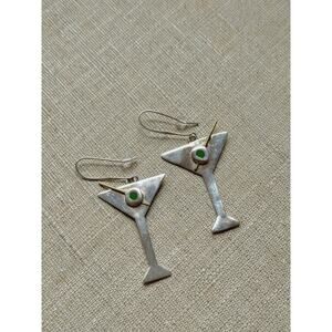 Vintage Dirty Olive Martini Earrings